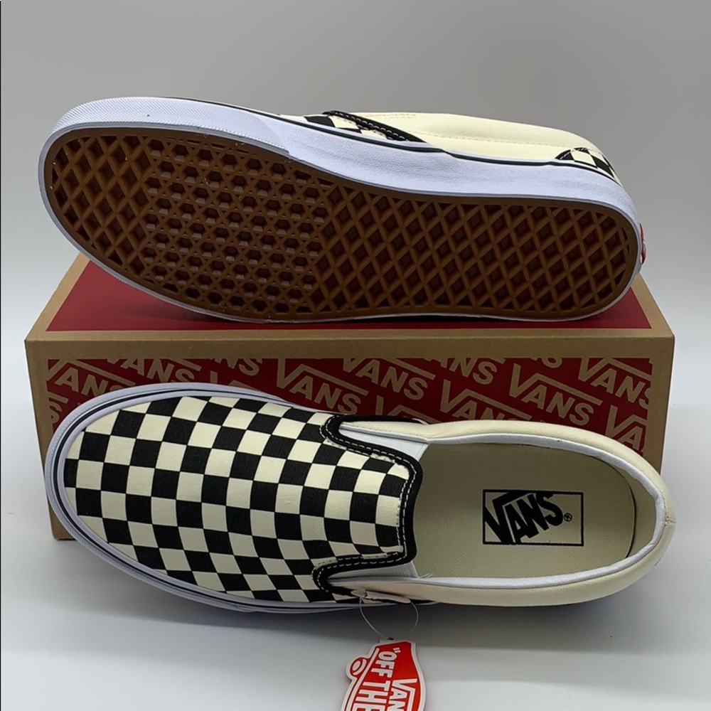 VANS CLASSIC SLIP ON Black & White CheckerboaWMNS - Picture 3 of 16